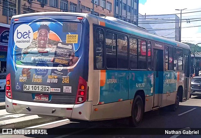 Auto Ônibus Fagundes RJ 101.202 na cidade de Rio de Janeiro, Rio de Janeiro, Brasil, por Nathan Gabriel. ID da foto: 11062976.