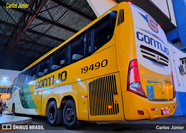 Empresa Gontijo de Transportes 19490 na cidade de Goiânia, Goiás, Brasil, por Carlos Júnior. ID da foto: 11064622.