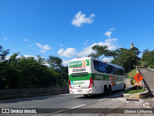 Empresa Gontijo de Transportes 21590 na cidade de Piraí, Rio de Janeiro, Brasil, por Cleiton Linhares. ID da foto: 11061777.