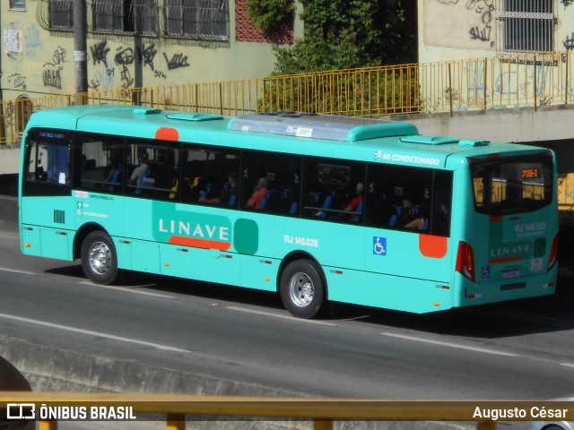 Linave Transportes RJ 146.028 na cidade de Nova Iguaçu, Rio de Janeiro, Brasil, por Augusto César. Número da foto: #11064613.