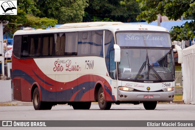 Expresso São Luiz 7560 na cidade de Goiânia, Goiás, Brasil, por Eliziar Maciel Soares. Número da foto: #11066857.