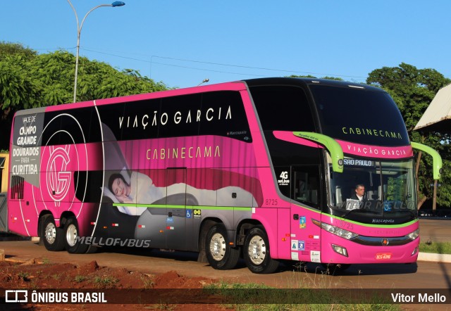 Viação Garcia 8725 na cidade de Maringá, Paraná, Brasil, por Vitor Mello. ID da foto: 11066883.