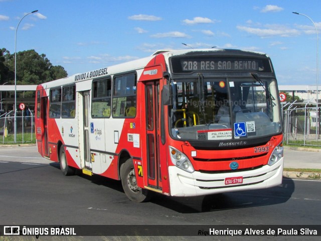 Itajaí Transportes Coletivos 2993 na cidade de Campinas, São Paulo, Brasil, por Henrique Alves de Paula Silva. Número da foto: #11066175.