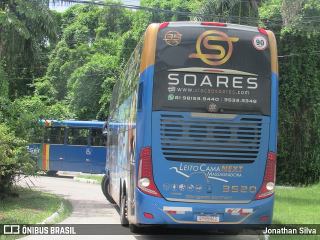 Soares Turismo e Fretamento 3520 na cidade de Recife, Pernambuco, Brasil, por Jonathan Silva. Número da foto: #11065177.