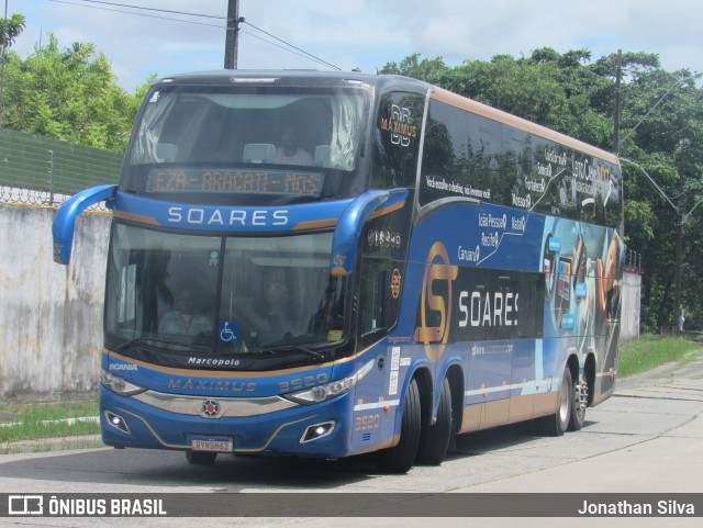 Soares Turismo e Fretamento 3520 na cidade de Recife, Pernambuco, Brasil, por Jonathan Silva. ID da foto: 11065179.