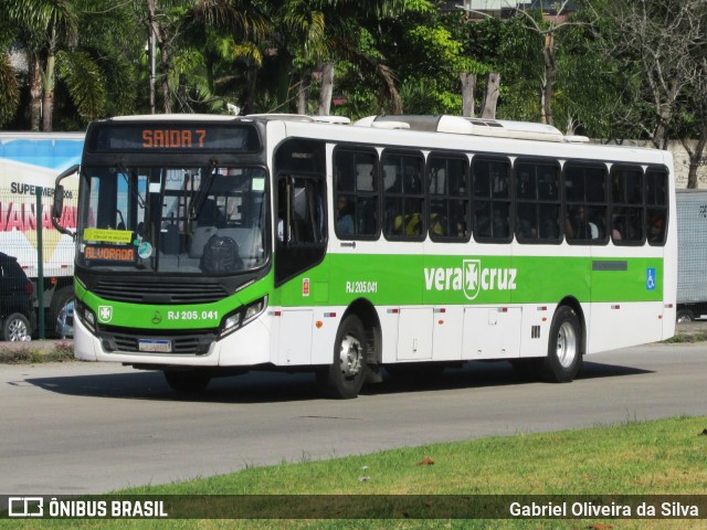 Viação Vera Cruz RJ 205.041 na cidade de Rio de Janeiro, Rio de Janeiro, Brasil, por Gabriel Oliveira da Silva. ID da foto: 11066819.