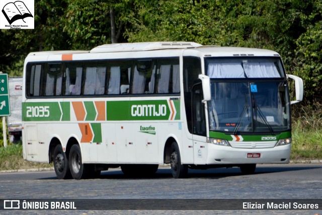 Empresa Gontijo de Transportes 21035 na cidade de Manhuaçu, Minas Gerais, Brasil, por Eliziar Maciel Soares. ID da foto: 11066815.