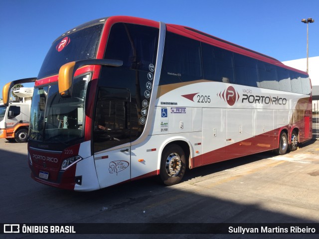 Auto Viação Porto Rico 2205 na cidade de Goiânia, Goiás, Brasil, por Sullyvan Martins Ribeiro. Número da foto: #11066518.