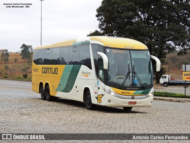 Empresa Gontijo de Transportes 18275 na cidade de João Monlevade, Minas Gerais, Brasil, por Antonio Carlos Fernandes. ID da foto: 11067490.