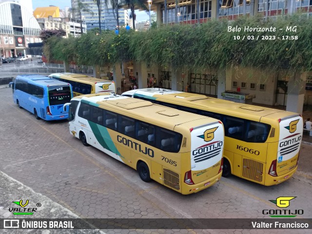 Empresa Gontijo de Transportes 7085 na cidade de Belo Horizonte, Minas Gerais, Brasil, por Valter Francisco. ID da foto: 11067475.