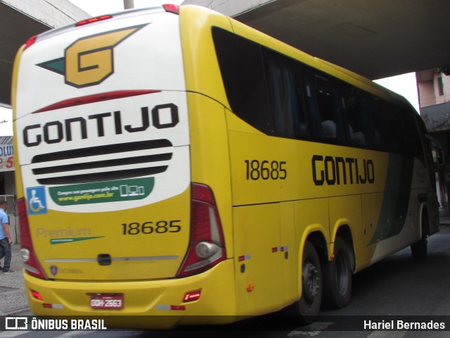 Empresa Gontijo de Transportes 18685 na cidade de Belo Horizonte, Minas Gerais, Brasil, por Hariel Bernades. ID da foto: 11067239.