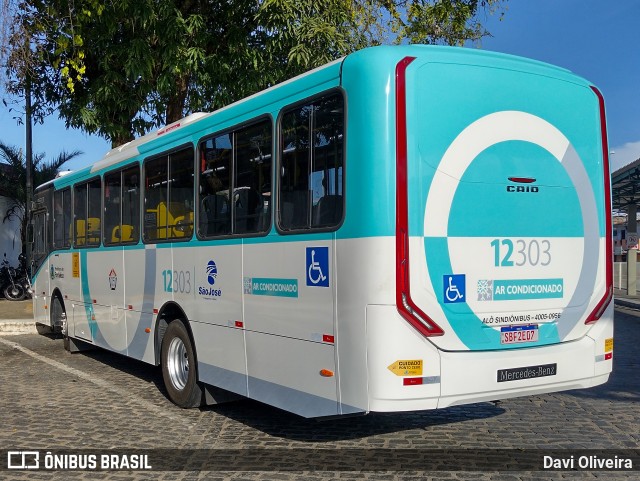 Auto Viação São José 12303 na cidade de Fortaleza, Ceará, Brasil, por Davi Oliveira. Número da foto: #11067662.