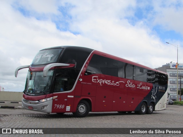 Expresso São Luiz 7980 na cidade de Caruaru, Pernambuco, Brasil, por Lenilson da Silva Pessoa. Número da foto: #11069553.