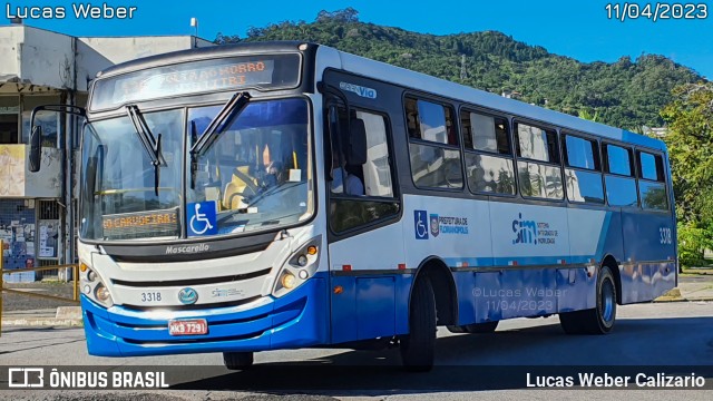 Emflotur - Empresa Florianópolis de Transportes Coletivos 3318 na cidade de Florianópolis, Santa Catarina, Brasil, por Lucas Weber Calizario. Número da foto: #11068466.