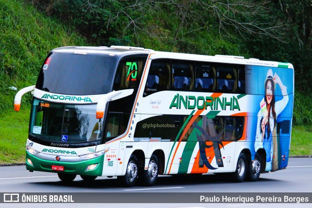 Empresa de Transportes Andorinha 7406 na cidade de Piraí, Rio de Janeiro, Brasil, por Paulo Henrique Pereira Borges. ID da foto: 11068454.