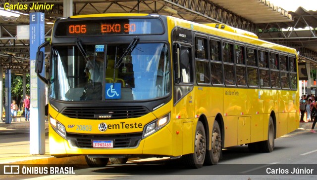 HP Transportes Coletivos 20803 na cidade de Aparecida de Goiânia, Goiás, Brasil, por Carlos Júnior. Número da foto: #11071856.
