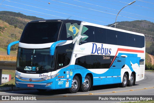 Debus Turismo 2017 na cidade de Aparecida, São Paulo, Brasil, por Paulo Henrique Pereira Borges. Número da foto: #11071808.