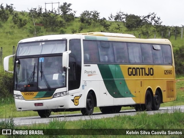 Empresa Gontijo de Transportes 12590 na cidade de Três Corações, Minas Gerais, Brasil, por Kelvin Silva Caovila Santos. Número da foto: #11071713.