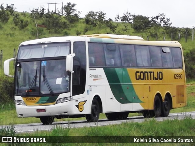 Empresa Gontijo de Transportes 12590 na cidade de Três Corações, Minas Gerais, Brasil, por Kelvin Silva Caovila Santos. ID da foto: 11071713.