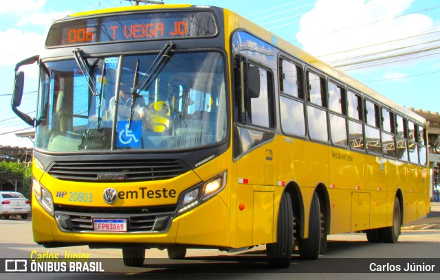 HP Transportes Coletivos 20803 na cidade de Aparecida de Goiânia, Goiás, Brasil, por Carlos Júnior. Número da foto: #11071861.