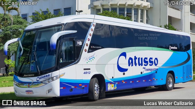 Catusso Transportes 4012 na cidade de Florianópolis, Santa Catarina, Brasil, por Lucas Weber Calizario. Número da foto: #11071042.