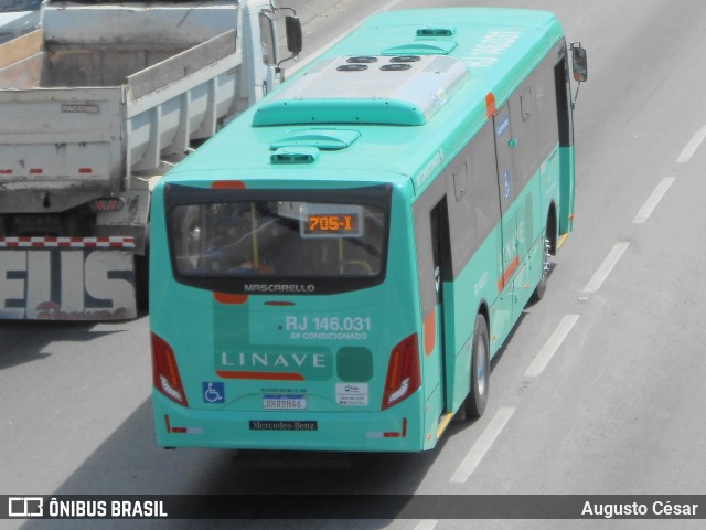 Linave Transportes RJ 146.031 na cidade de Nova Iguaçu, Rio de Janeiro, Brasil, por Augusto César. ID da foto: 11069900.