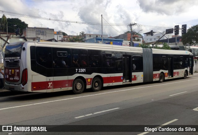 Viação Metrópole Paulista - Zona Sul 7 3301 na cidade de São Paulo, São Paulo, Brasil, por Diego Cardoso da Silva. ID da foto: 11069935.