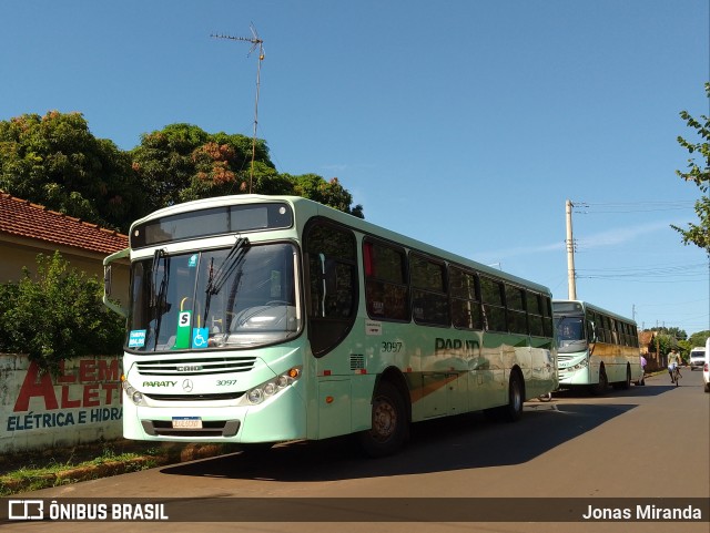 Viação Paraty 3097 na cidade de Santa Lúcia, São Paulo, Brasil, por Jonas Miranda. ID da foto: 11069821.