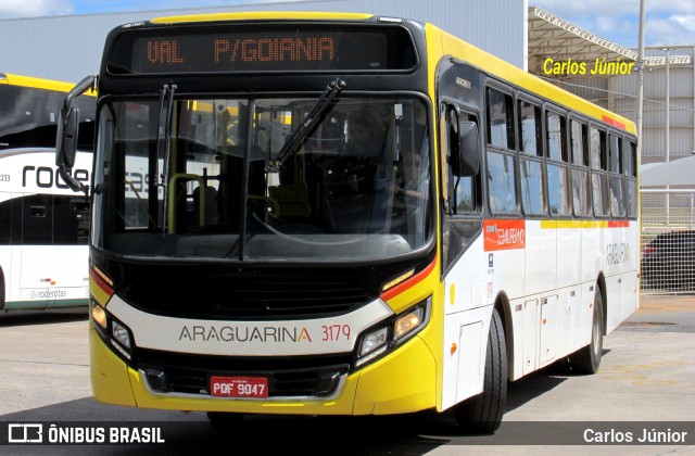 Viação Araguarina 3179 na cidade de Goiânia, Goiás, Brasil, por Carlos Júnior. ID da foto: 11070419.