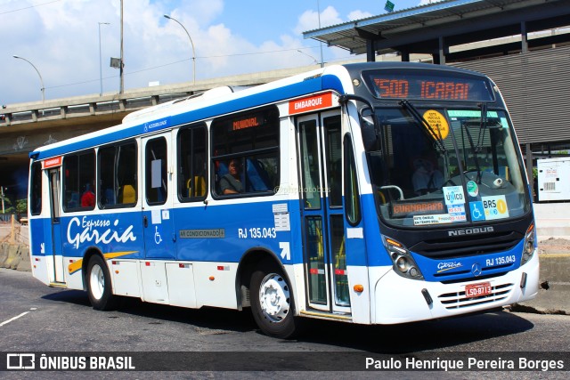 Expresso Garcia RJ 135.043 na cidade de Rio de Janeiro, Rio de Janeiro, Brasil, por Paulo Henrique Pereira Borges. Número da foto: #11071771.