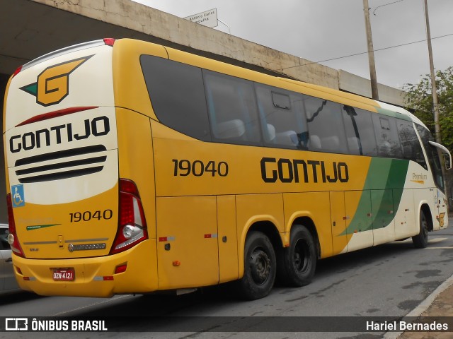 Empresa Gontijo de Transportes 19040 na cidade de Belo Horizonte, Minas Gerais, Brasil, por Hariel Bernades. ID da foto: 11075036.