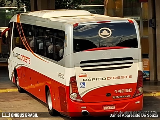 Rápido D´Oeste 14250 na cidade de Ribeirão Preto, São Paulo, Brasil, por Daniel Aparecido De Souza. ID da foto: 11073236.