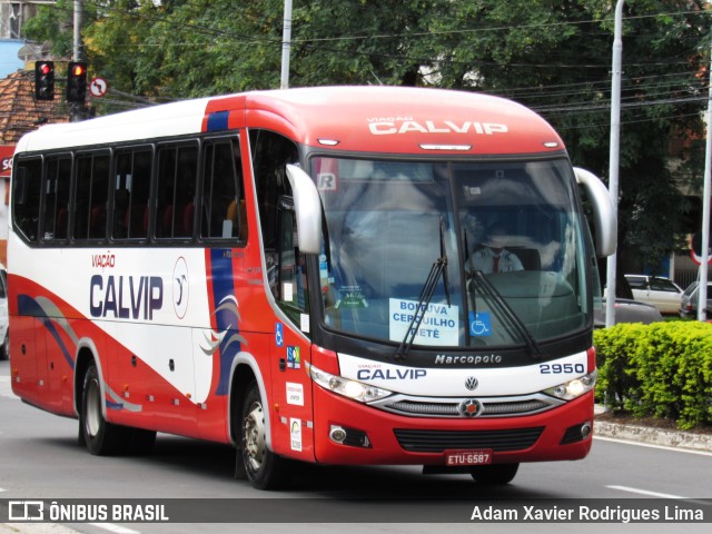 Viação Calvip 2950 na cidade de Sorocaba, São Paulo, Brasil, por Adam Xavier Rodrigues Lima. ID da foto: 11076129.