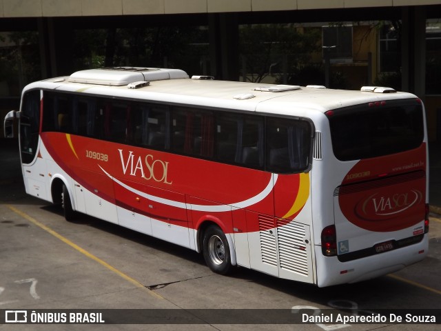 ViaSol Transportes Rodoviários 109038 na cidade de Ribeirão Preto, São Paulo, Brasil, por Daniel Aparecido De Souza. Número da foto: #11075175.