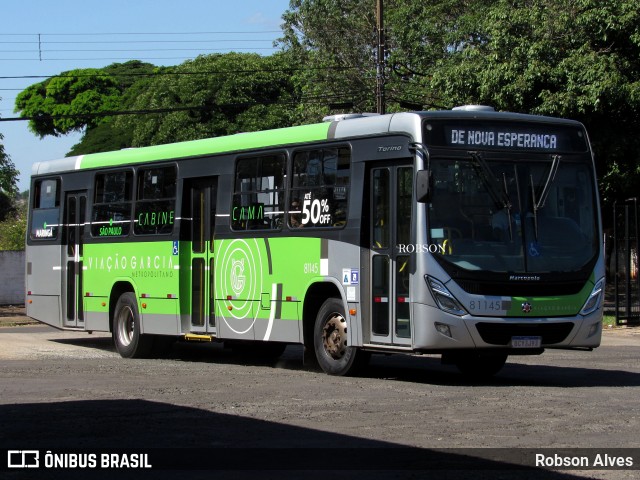 Viação Garcia 81145 na cidade de Paranavaí, Paraná, Brasil, por Robson Alves. ID da foto: 11077470.