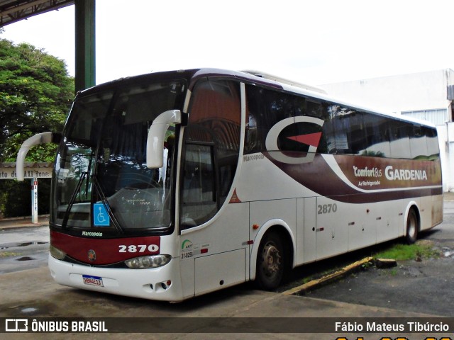 Expresso Gardenia 2870 na cidade de Três Corações, Minas Gerais, Brasil, por Fábio Mateus Tibúrcio. ID da foto: 11075671.