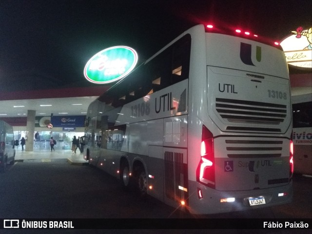 UTIL - União Transporte Interestadual de Luxo 13108 na cidade de Uberaba, Minas Gerais, Brasil, por Fábio Paixão. ID da foto: 11076638.