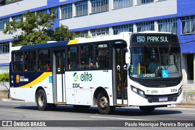 Viação Elite 2334 na cidade de Volta Redonda, Rio de Janeiro, Brasil, por Paulo Henrique Pereira Borges. Número da foto: #11077304.