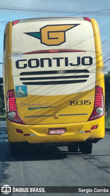 Empresa Gontijo de Transportes 19315 na cidade de Vila Velha, Espírito Santo, Brasil, por Sergio Corrêa. ID da foto: 11075248.