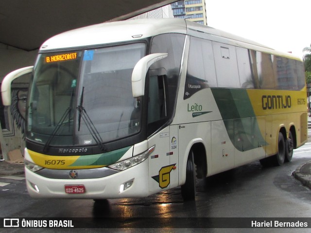 Empresa Gontijo de Transportes 16075 na cidade de Belo Horizonte, Minas Gerais, Brasil, por Hariel Bernades. ID da foto: 11076345.