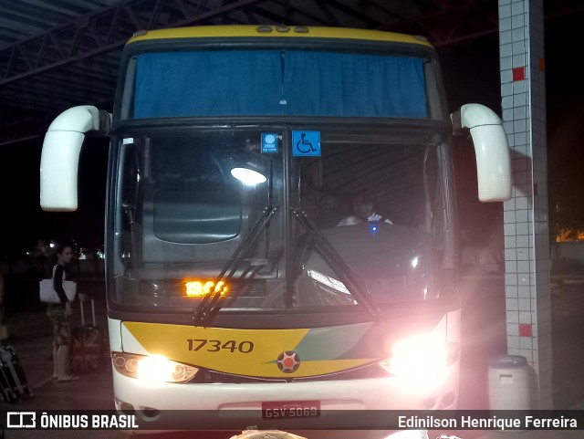 Empresa Gontijo de Transportes 17340 na cidade de Vitória da Conquista, Bahia, Brasil, por Edinilson Henrique Ferreira. ID da foto: 11076646.