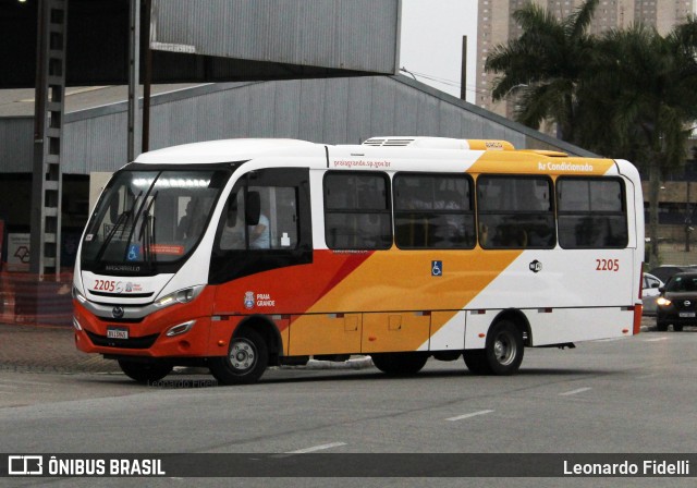 Viação Piracicabana Praia Grande 2205 na cidade de Praia Grande, São Paulo, Brasil, por Leonardo Fidelli. ID da foto: 11075970.