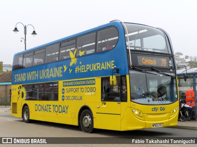 Plymouth Citybus 508 na cidade de Penzance, Cornwall, Inglaterra, por Fábio Takahashi Tanniguchi. ID da foto: 11076347.