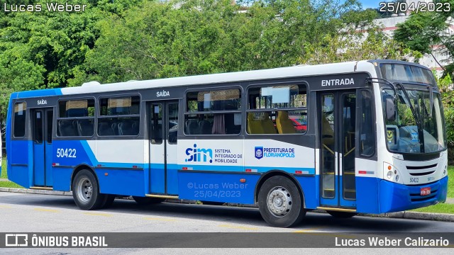 Transol Transportes Coletivos 50422 na cidade de Florianópolis, Santa Catarina, Brasil, por Lucas Weber Calizario. Número da foto: #11075211.