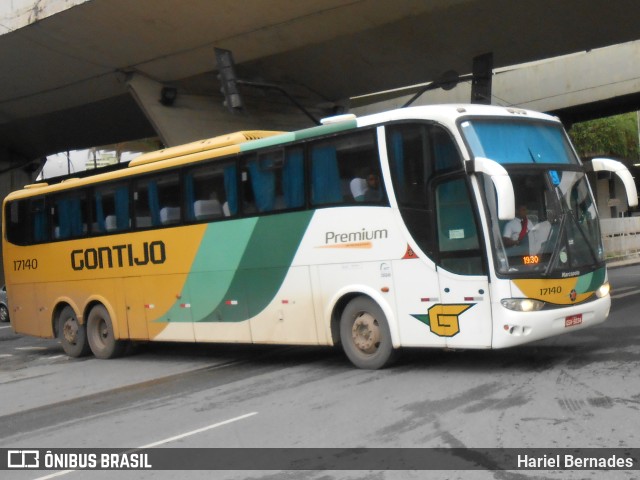 Empresa Gontijo de Transportes 17140 na cidade de Belo Horizonte, Minas Gerais, Brasil, por Hariel Bernades. ID da foto: 11007978.