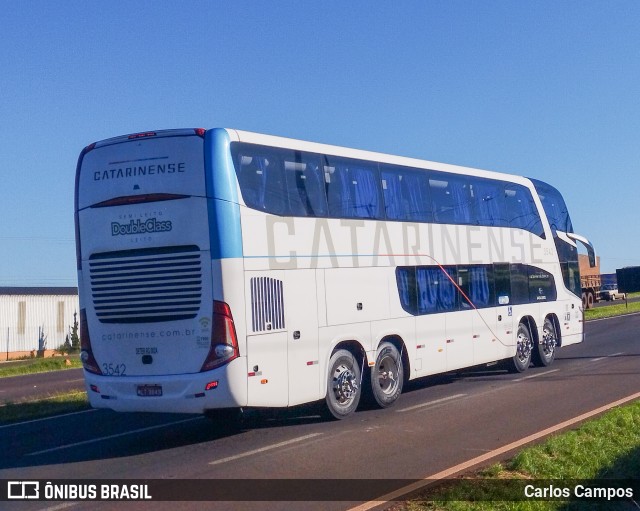 Auto Viação Catarinense 3542 na cidade de Cascavel, Paraná, Brasil, por Carlos Campos. Número da foto: #11007051.