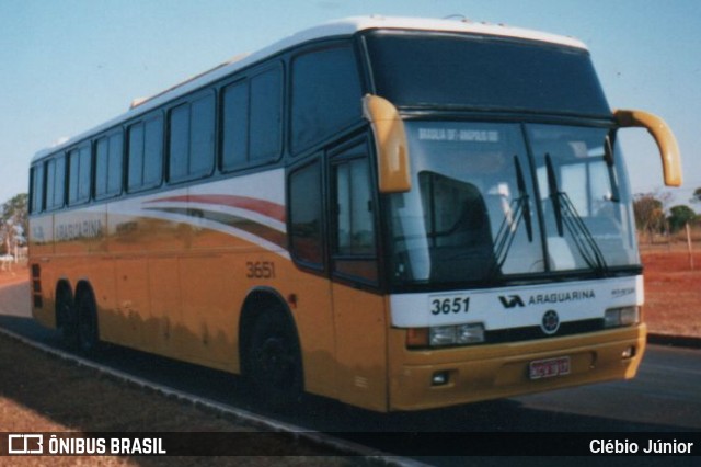 Viação Araguarina 3651 na cidade de Brasília, Distrito Federal, Brasil, por Clébio Júnior. Número da foto: #11006016.