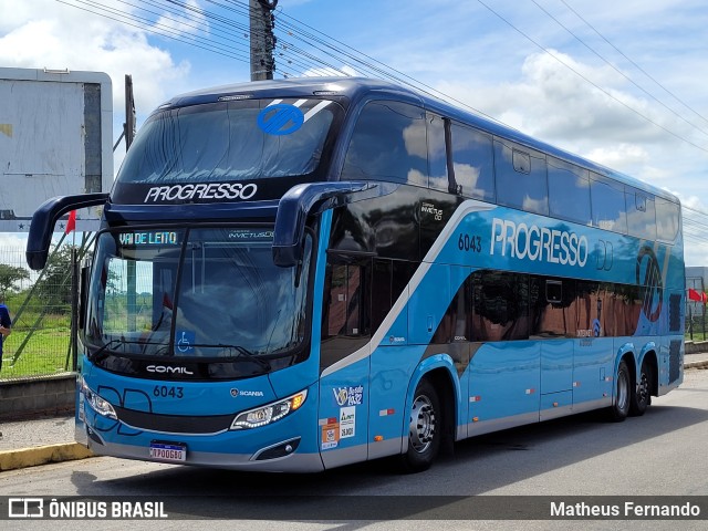 Auto Viação Progresso 6043 na cidade de Caruaru, Pernambuco, Brasil, por Matheus Fernando. ID da foto: 11078959.