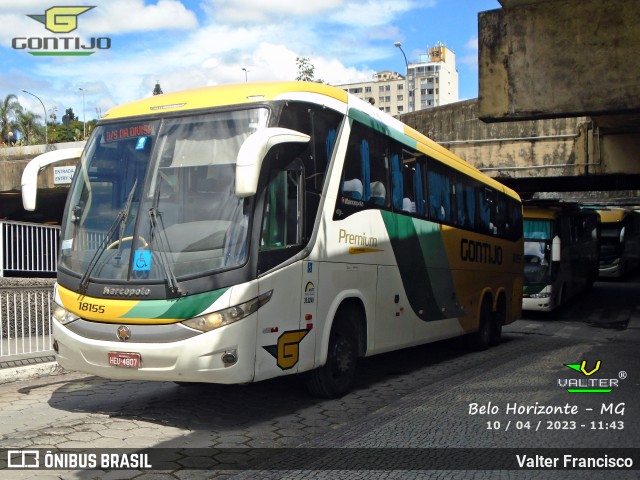 Empresa Gontijo de Transportes 18155 na cidade de Belo Horizonte, Minas Gerais, Brasil, por Valter Francisco. ID da foto: 11078573.