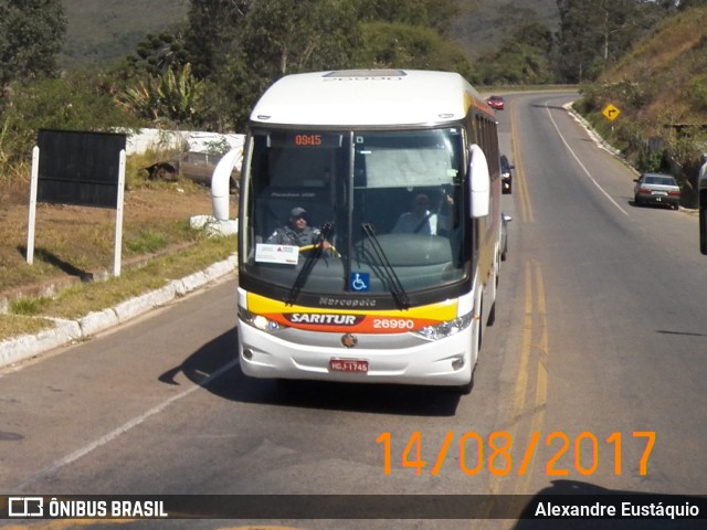 Saritur - Santa Rita Transporte Urbano e Rodoviário 26990 na cidade de Ouro Preto, Minas Gerais, Brasil, por Alexandre Eustáquio. ID da foto: 11078417.